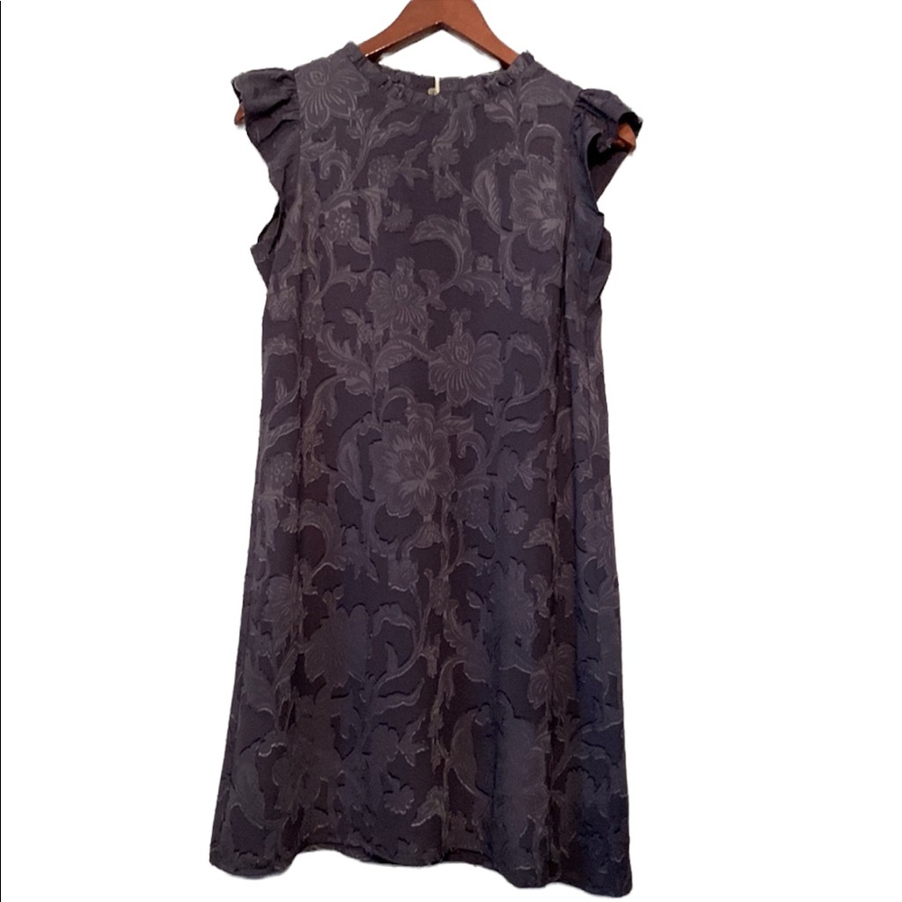LOFT Steel Blue Floral Dress